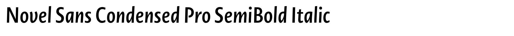 Novel Sans Condensed Pro SemiBold Italic image